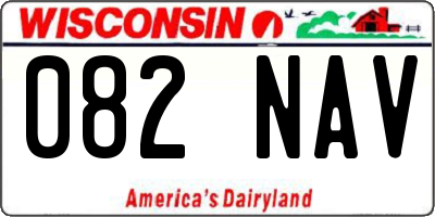 WI license plate 082NAV