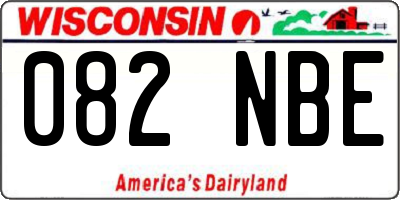 WI license plate 082NBE
