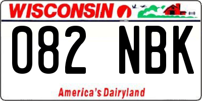 WI license plate 082NBK