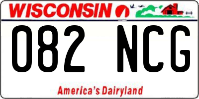 WI license plate 082NCG