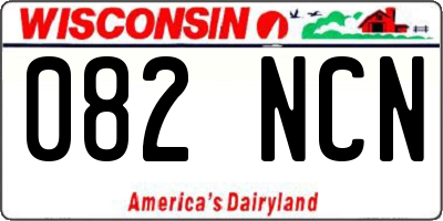 WI license plate 082NCN