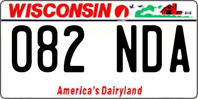 WI license plate 082NDA