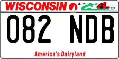 WI license plate 082NDB