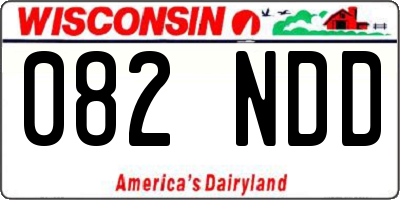 WI license plate 082NDD