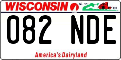 WI license plate 082NDE