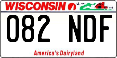 WI license plate 082NDF
