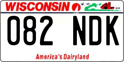 WI license plate 082NDK