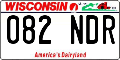 WI license plate 082NDR