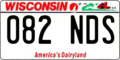 WI license plate 082NDS