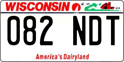 WI license plate 082NDT