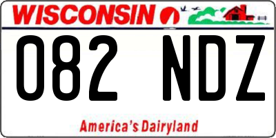 WI license plate 082NDZ