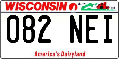 WI license plate 082NEI