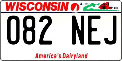 WI license plate 082NEJ