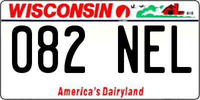 WI license plate 082NEL