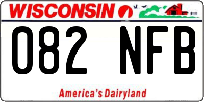 WI license plate 082NFB