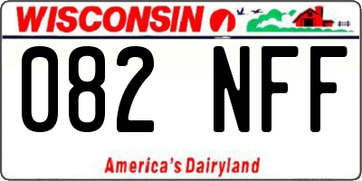 WI license plate 082NFF