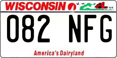 WI license plate 082NFG