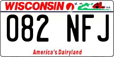 WI license plate 082NFJ