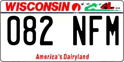 WI license plate 082NFM
