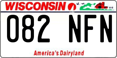 WI license plate 082NFN