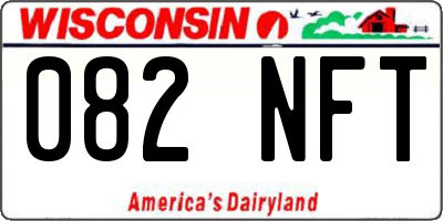 WI license plate 082NFT