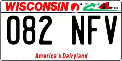 WI license plate 082NFV