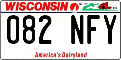 WI license plate 082NFY