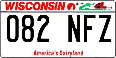 WI license plate 082NFZ