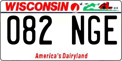 WI license plate 082NGE