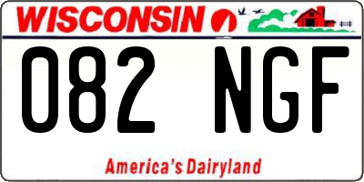 WI license plate 082NGF