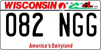 WI license plate 082NGG