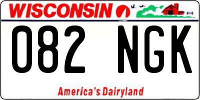 WI license plate 082NGK