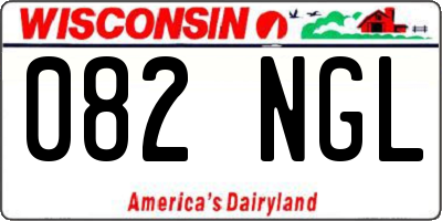WI license plate 082NGL