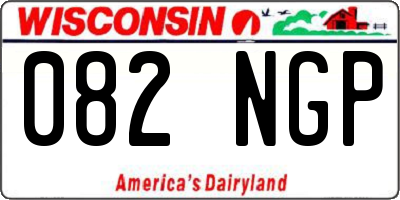 WI license plate 082NGP