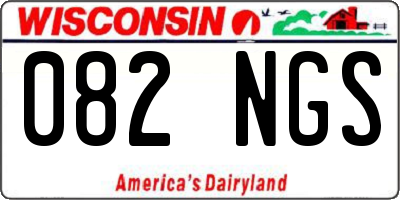 WI license plate 082NGS