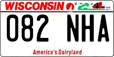 WI license plate 082NHA