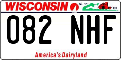WI license plate 082NHF