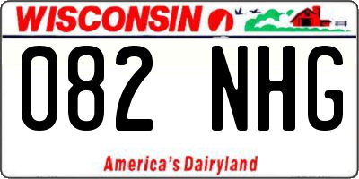 WI license plate 082NHG
