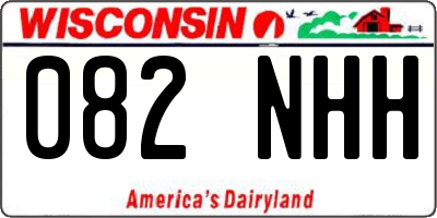 WI license plate 082NHH