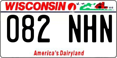 WI license plate 082NHN