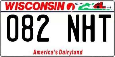 WI license plate 082NHT