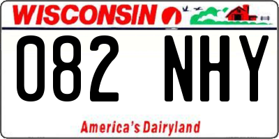 WI license plate 082NHY
