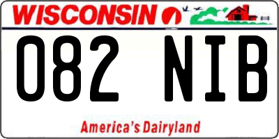 WI license plate 082NIB