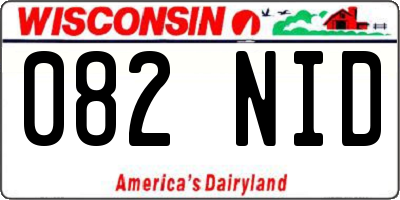 WI license plate 082NID