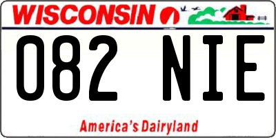 WI license plate 082NIE