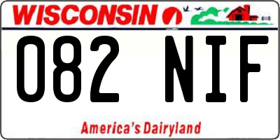 WI license plate 082NIF