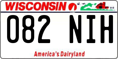 WI license plate 082NIH