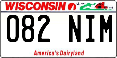 WI license plate 082NIM