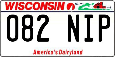 WI license plate 082NIP