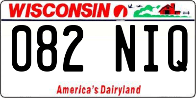 WI license plate 082NIQ